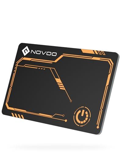 NOVOO Air Tag Card Wallet Tracker, 1.6 mm Slim Smart Card, 6 Anni Batteria, IP68 Impermeabile, Compatibile Apple Dov'è (iOS Only), Bluetooth Localizzatore per Portafogli, Valigie, Passaporti, Bicolor