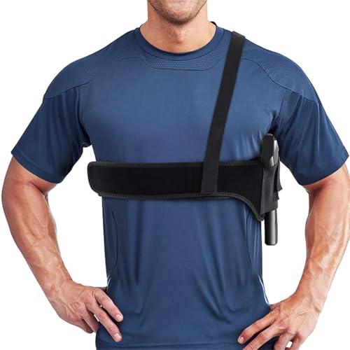 Goldmiky Fondina per Pistola Tattica Spalla in Neoprene Cinturino per Pistola Fondina per Cintura Fascia per la Pancia Cintura Nascosta, per Pistole compatte e compatte Unisex (Black, 40in)