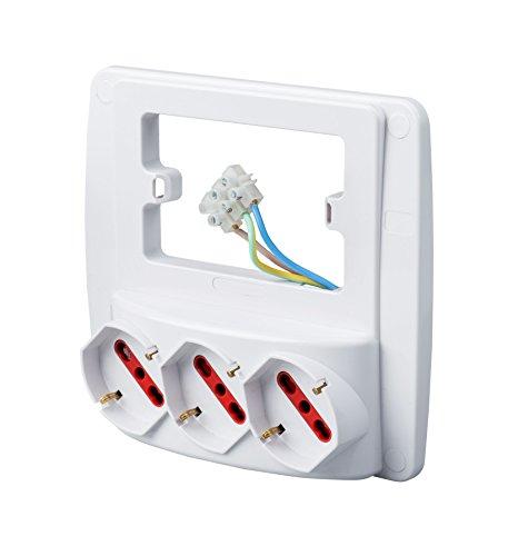 ROSI Multipresa parete Emilia Smart, 3 prese schuko, Bianca