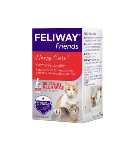 FELIWAY Friends 30 Giorni - 1 Ricarica per Diffusore di feromoni lenitivi per Gatti (48 ml) - Armonia ritrovata: Aiuta a ridurre i confili e Le tensioni tra Gatti Che vivono sotto Lo Stesso Tetto