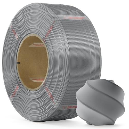 MarsWork Filamento PLA 1,75 mm, Refill Filamento Stampante 3D, Precisione Dimensionale 1.75 +/- 0.02mm Compatibile con la Bobina Riutilizzabile di Bambu Lab, 1kg Grigio Cenere
