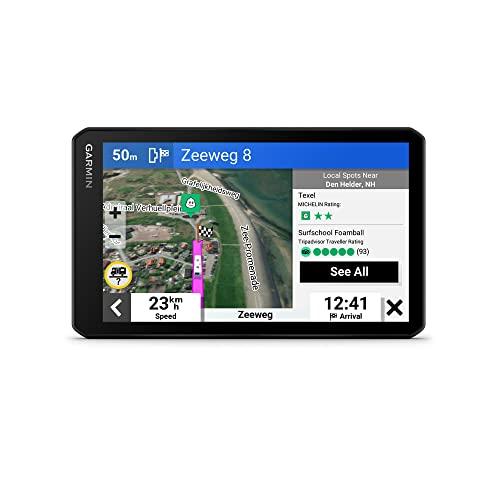 Garmin CamperCam 795, Navigatore GPS per Camper e Caravan, Dash Cam integrata, Registra video a ciclo continuo, Salvataggio automatico