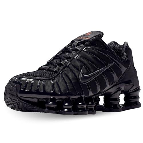 NIKE Shox TL, Sneaker Uomo, Black/Black-Mtlc Hematite-Max Orange, 42 EU
