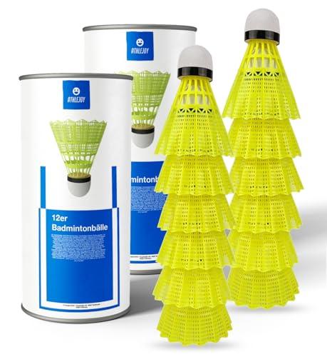 ATHLEJOY 12 x palline da badminton – Allenamento e competizione – Palline da badminton per interni ed esterni