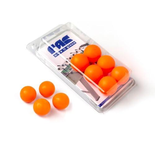FAS PENDEZZA Blister 10 Palline Calcio Balilla - Set di 10 Palline, Diametro 36 mm, Peso 19 g, Compatibili con Biliardini e TamTam (Arancione)