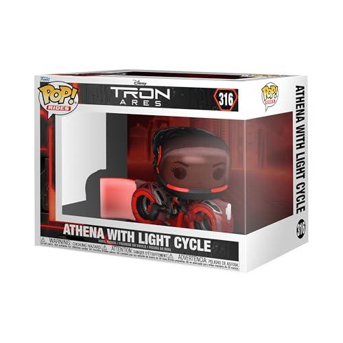 Funko Pop! Ride: Tron: Ares - Athena con Light Cycle - Figurina in vinile da collezione - Merchandising ufficiale - Giocattoli per bambini e adulti - Figurina da collezione e da esposizione