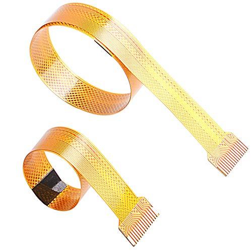 GeeekPi Cavi per Fotocamera Raspberry Pi Zero e Zero W, 16cm e 30cm, FFC Cable, 15Pin a 22Pin, Oro-2, 0.3 Metri