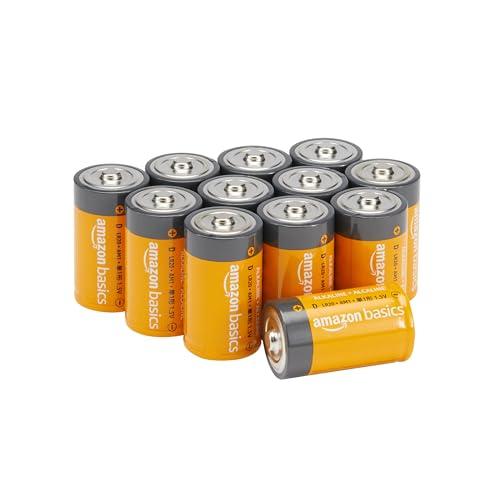 Amazon Basics Batterie alcaline Mono D, 1.5 volt, per uso quotidiano, confezione da 12 (l’aspetto potrebbe variare dall’immagine)