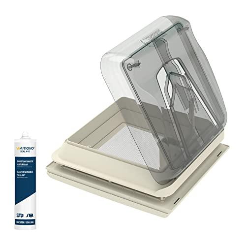 Fiamma Vent 28 x 28 cm trasparente | Chrystal | tetto lucernario | A scelta con sigillante | 28 F (1 X Vent 28 + sigillante )