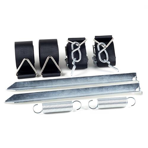 HomeBee® Set di tende da sole per Thule Omnistor – Antitempesta per tenda da sole e tenda, accessori per camper, 2 ancoraggi da 35 cm, 2 cinghie di tensione, 2 molle, 1 borsa