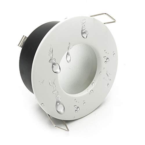 Porta faretto incasso box doccia bagno turco sauna barca yatch stagno IP65 compatibile con tutte le lampade GU10 GU5.3 230V 12V foro incasso consigliato 70mm