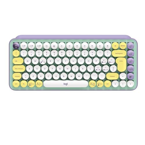 Logitech POP Keys Tastiera Meccanica Wireless con Tasti Emoji Personalizzabili, Design Compatto Durevole, Connettività Bluetooth o USB, Compatibilità Multidispositivo e OS, Layout Italiano, Daydream