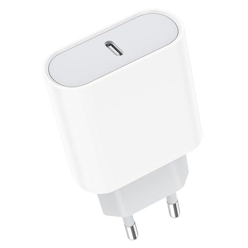 Presa USB C, 25W USBC Caricatore per iPhone 16/16 Pro/16 Pro Max/16 Plus/15/14/13/12/11/XS Max/X, AirPods, Caricabatterie Rapido Type C Carica Alimentatore Spain Ricarica Adattatore Muro Trefard