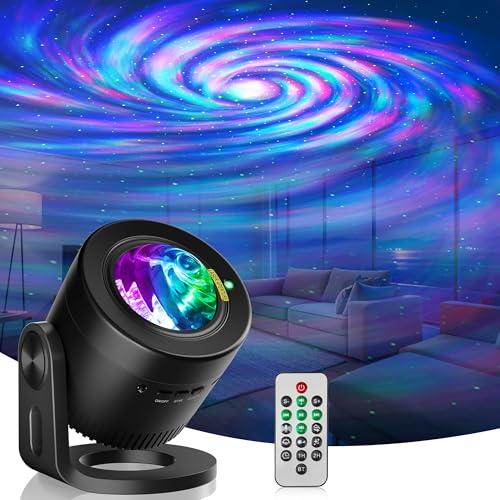 Proiettore Stelle Soffitto, LED Lampada Proiettore Stelle 180° Regolabile, 33 Combinazioni di Nebulose con Musica Bluetooth, Timer e Telecomando per Decorazione Stanza/Festa/Home Theater
