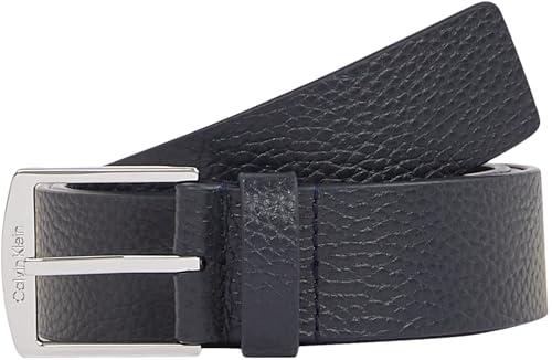 Calvin Klein Casual PB 35MM K50K511571 Cintura Fissa, Nero (CK Navy Pebble), 85 Uomo