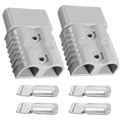 2 Pezzi Connettori Elettrici Rapidi 120A, Connettore ad Alta Corrente 120A 600V, mit Capicorda Elettrici, Spinotti Elettrici, per Auto, Rimorchio, Trailer, Verricello