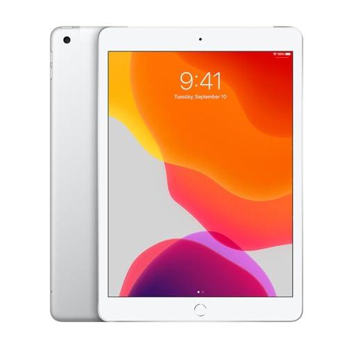 2019 Apple iPad (10,2-pollici, Wi-Fi + Cellulare, 32GB) Argento (Ricondizionato)