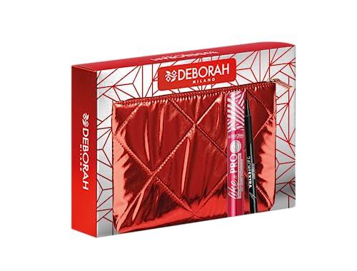Deborah Milano - Pochette Idea Regalo, include Mascara Like a PRO e Eyeliner Pen 24 Ore Extra Nero, N.09