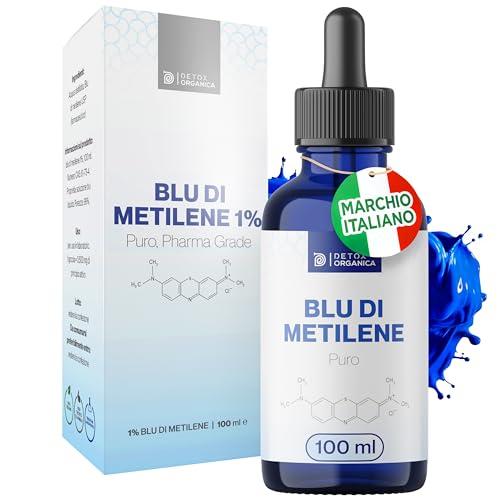 Detox Organica-Soluzione di Blu di metilene con pipetta-Qualità Farmaceutica-100 ml-Soluzione all'1%-Methylene Blue-Qualità Testata-Alta Purezza-Versatilità d'Uso-Prodotto in Germania