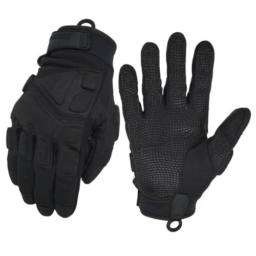 Seibertron Brevettato S.O.L.A.G 2.0 Touch Screen Tattici Guanti Impermeabili Guanti Anti Impatto Softair Caccia Escursionismo per Cavalcare Ciclismo Motociclo Arrampicata Dito Pieno Black XS