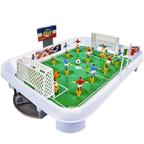KRUZZEL Calcio a molla calcetto da tavolo calcio balilla a molla per bambini completo con accessori