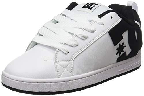 DC Shoes Corte Graffik, Scarpe da skateboard, Uomo, White Black Black, 44 EU