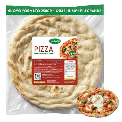 Valle del Crati Pizza precotta, 12 basi | Nuovo Formato 250gr | Pizza pronta in 5 minuti , Lunga lievitazione, Alta Digeribilità | 12 Basi Pizza da 250gr c.a.