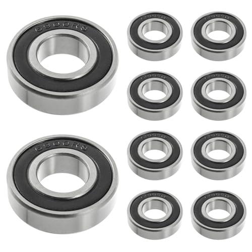 HUAREW cuscinetti a sfera 6900 2RS in acciaio cuscinetto 10 mm x 22 mm x 6 mm, cuscinetti a sfera a doppia schermatura (10 Pcs)