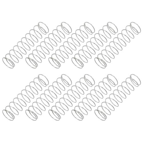 PATIKIL Molla a Compressione, Dia Filo 0.5mm x OD 10mm x L 40mm, 10Pz Molla a Compressione Acciaio Inossidabile 304 Kit Assortimento Piccole Molle per Riparazioni Negozio e Casa
