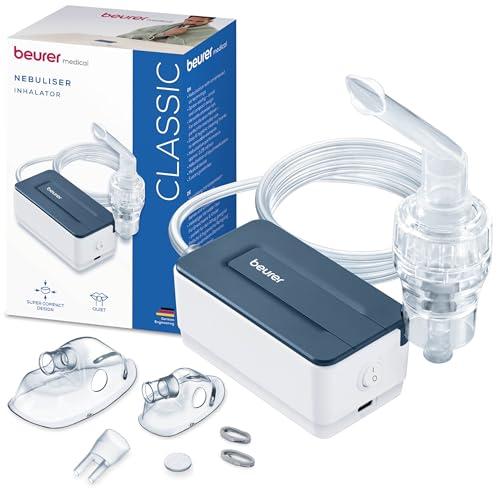 Beurer IH 15 Aerosol a Compressore per vie respiratorie superiori e inferiori, Nebulizzatore Compatto e Leggero, uso quotidiano facile e veloce, ottimale in viaggio, Pulizia Igienica, con accessori