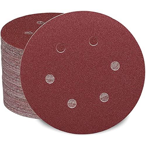 STEBRUAM 100 pezzi Dischi Abrasivi 150mm Grana da 40 60 80 120 180 240 320 400 600 1000 Graniglie Ideale per Levigatura Lucidatura Spolveratura