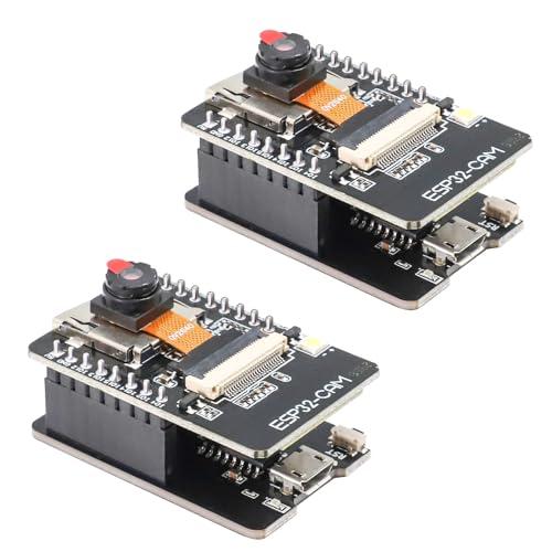 ESP32 Cam Kit Telecamere RUIZHI 2 Pezzi ESP32-CAM Scheda Bluetooth WiFi ESP32 CAM MB Micro USB a porta Seriale con Modulo Fotocamera OV2640 Memoria 4M Dual Mode compatibile con Arduino
