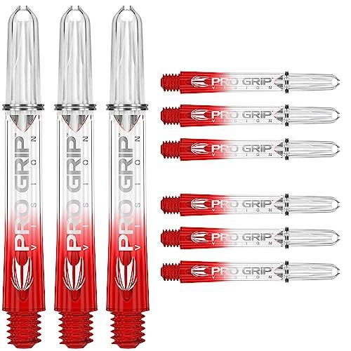 Target Darts 3 x Sets di Rosso PRO Grip Vision Steli di dardo Breve - 9 Alberi per Freccette in Totale