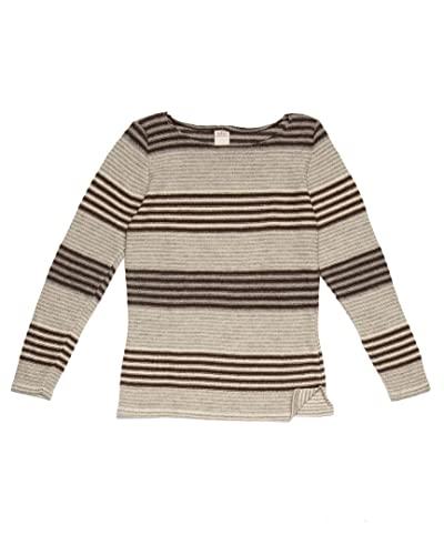 Maglione a righe donna pura lana di alpaca