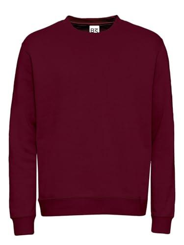 CHEMAGLIETTE! Felpa Uomo Girocollo - Maglia Tuta Felpata Cotone, Felpe da Lavoro Maglie Senza Cappuccio Tinta Unita Stampabili, Polsini in Costina Basic Crew Neck