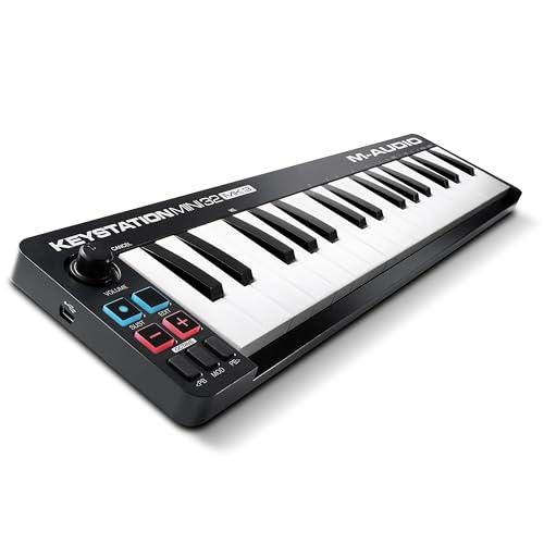 M-Audio Keystation Mini 32 MK3 - Tastiera MIDI Controller USB Portatile, 32 mini tasti, Mini-USB e Software