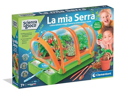 Clementoni Scienza e Gioco Lab - La Scienza nella Serra - Orto Botanico, Serra Bambini, Kit Piante da Coltivare, Laboratorio Scientifico 7 Anni, Esperimenti Scienza, in Italiano, Made in Italy, 19393