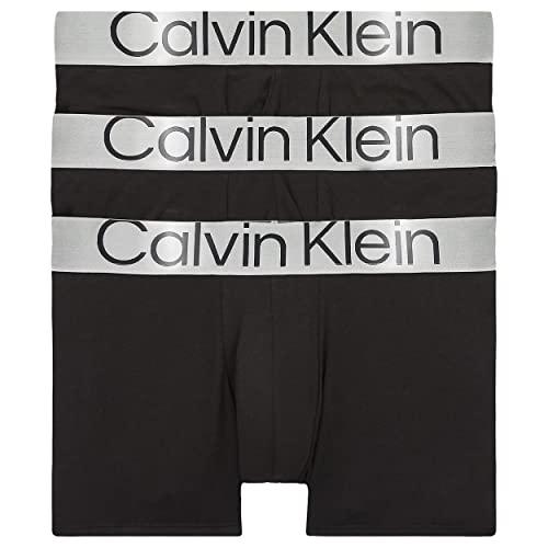 Calvin Klein Trunk 3pk 000nb3130a Boxer, Nero (Black), M Uomo