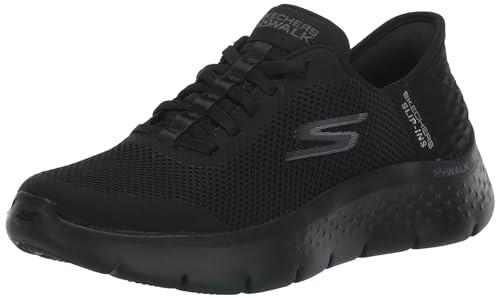 Skechers, Go Walk Flex Grand Entry Donna, Finiture in Tessuto Nero, 38 EU