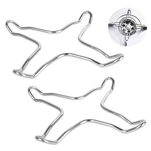 Fumanduo 2 Pezzi Supporto per Fornello a Gas, Supporto per Piano Cottura a Gas Griglia di Riduzione a Croce Riduttore a Quattro Punte per Pentolino e Caffettiere