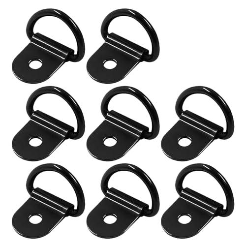 KEWUF 8 Pcs Anelli di Ancoraggio, Anelli Ancoraggio Carico a D in Acciaio Inox, Anelli di Fissaggio Ganci, Anelli di Ancoraggio per Furgoni Auto Camion Barche e Rimorchi Anello di Fissaggio