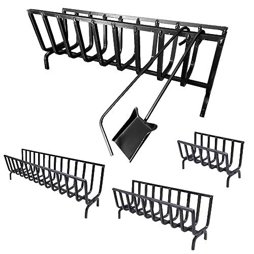 ANGELO PEGORARO Braciere Ferro Battuto per Camino e Barbecue, Ferro Battuto, Grigio, 48x21 cm