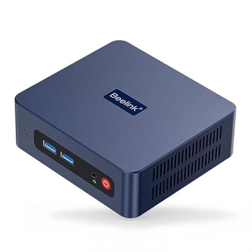 Beelink AMD Mini PC, Ryzen 5 6600U (6C/12T fino a 4,5Ghz), EQR6 Mini Computer 24GB LPDDR5 500GB M.2 PCIe4.0 SSD, 4K Dual Display, Dual HDMI, Dual 1000M LAN, WiFi6, BT5.2