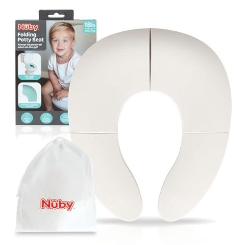 Sedile WC pieghevole e portatile Nuby – Apprendimento del vasino facile | Antiscivolo | Borsa per il trasporto inclusa | Adatto dai 18 mesi