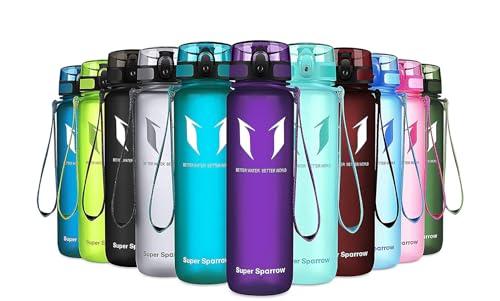 Super Sparrow Borraccia Sportiva & Bottiglia Bambini Senza Perdite - 750ml Bottiglia Acqua Plastica Riutilizzabile - Senza BPA