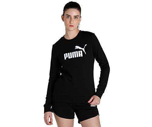 PUMHB|#Puma Ess Logo Crew TR, Felpa Women's, Puma Black, S
