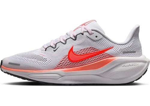 Nike Scarpa da Running su Strada Pegasus 41 – Ragazzo Corsa, White/Bright Crimson-Magic Ember-Black, 40 EU