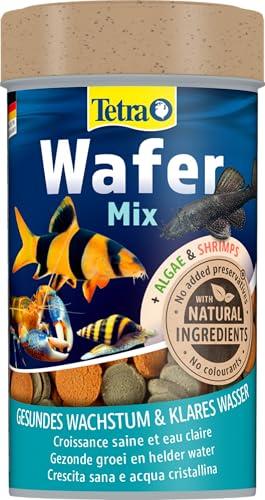 Tetra Wafer Mix - Cibo per tutti i pesci da fondo (ad es pesci gatto) e crostacei, per assicurare una crescita sana e vitalità, contenitore da 100 ml