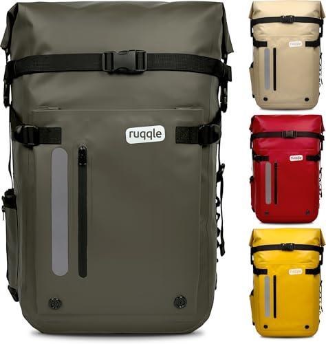 Ruqqle Zaino Impermeabile Multiuso, Waterproof Dry Bag 20/30/45L, con 3 Tasche Esterne, Borsa Impermeabile Comodo ideale per Viaggi Spiaggia Mare Barca Canoa Kayak Moto Trekking Campeggio Pesca
