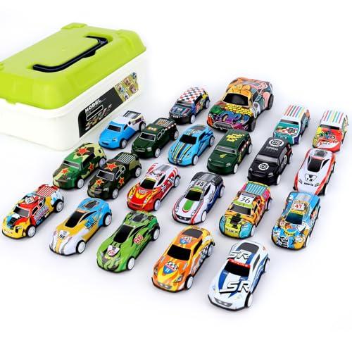 Macchinine per Bambini Set,MXTIMWAN Cricchetto Cars,21 Pezzi Micro Machines Cars,Bambini Giocattolo Car,Metallo Giocattoli di Auto da Corsa,Giocattolo Modello Macchinine